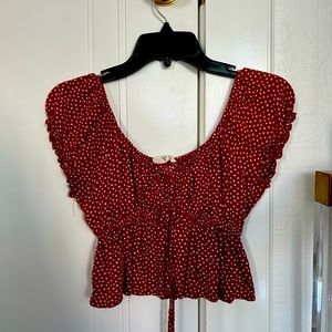 Red Floral PacSun Top